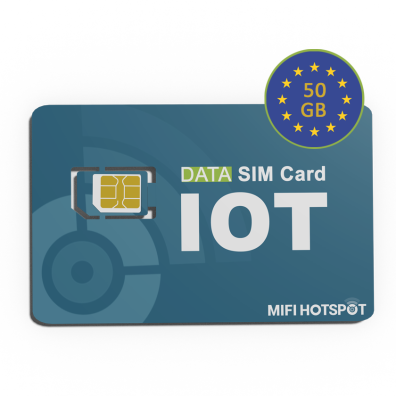 MiFi-connect Prepaid IoT data SIM card for Europe 50GB