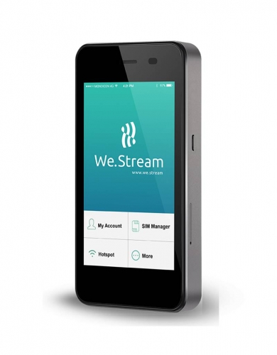 We.Stream Secure mobile hotspot with embedded cloud sim